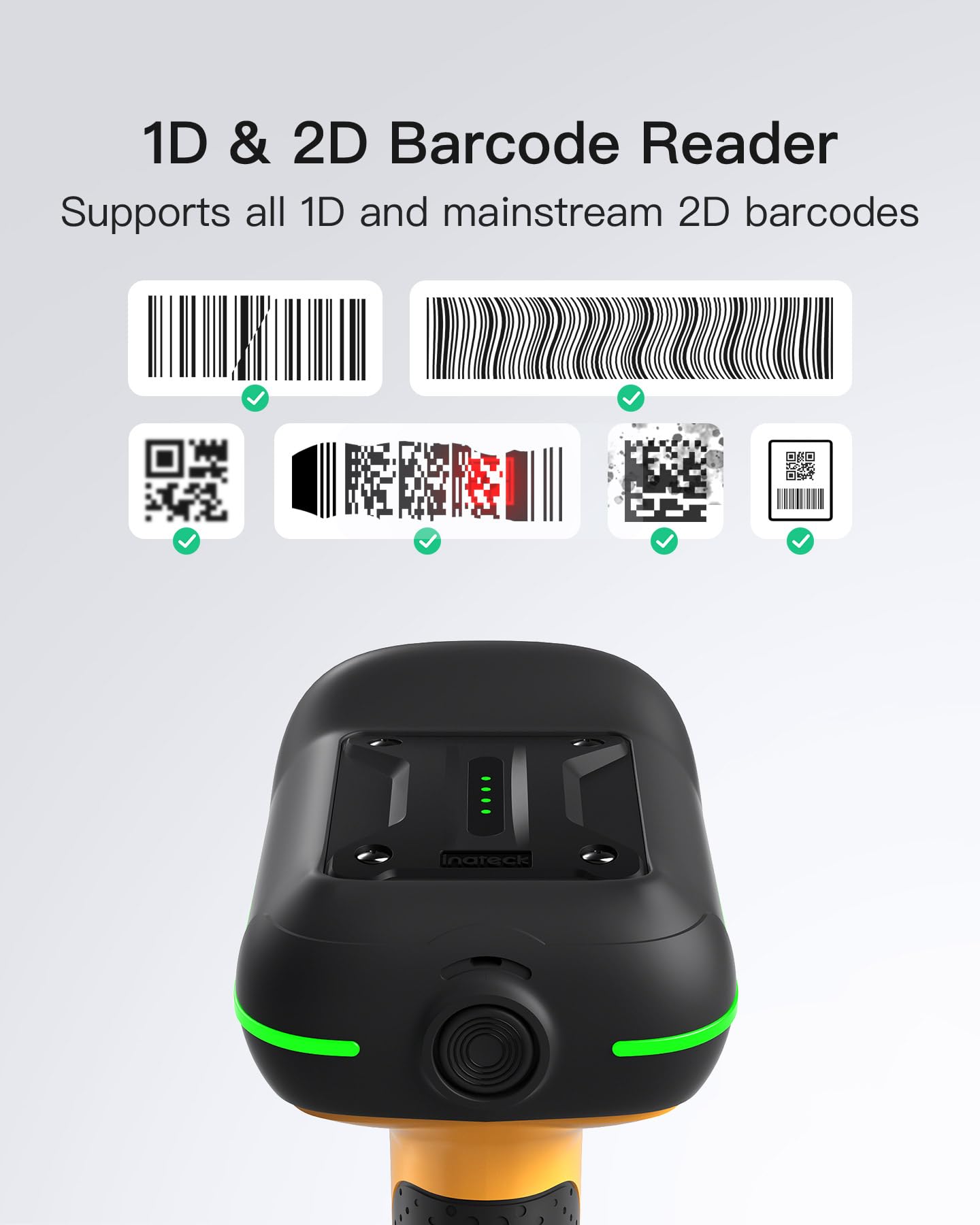 Foto 3 pulgar | Escáner De Código De Barras Inateck Industrial Wireless 2d Qr Code Bcst-75s - Venta Internacional.