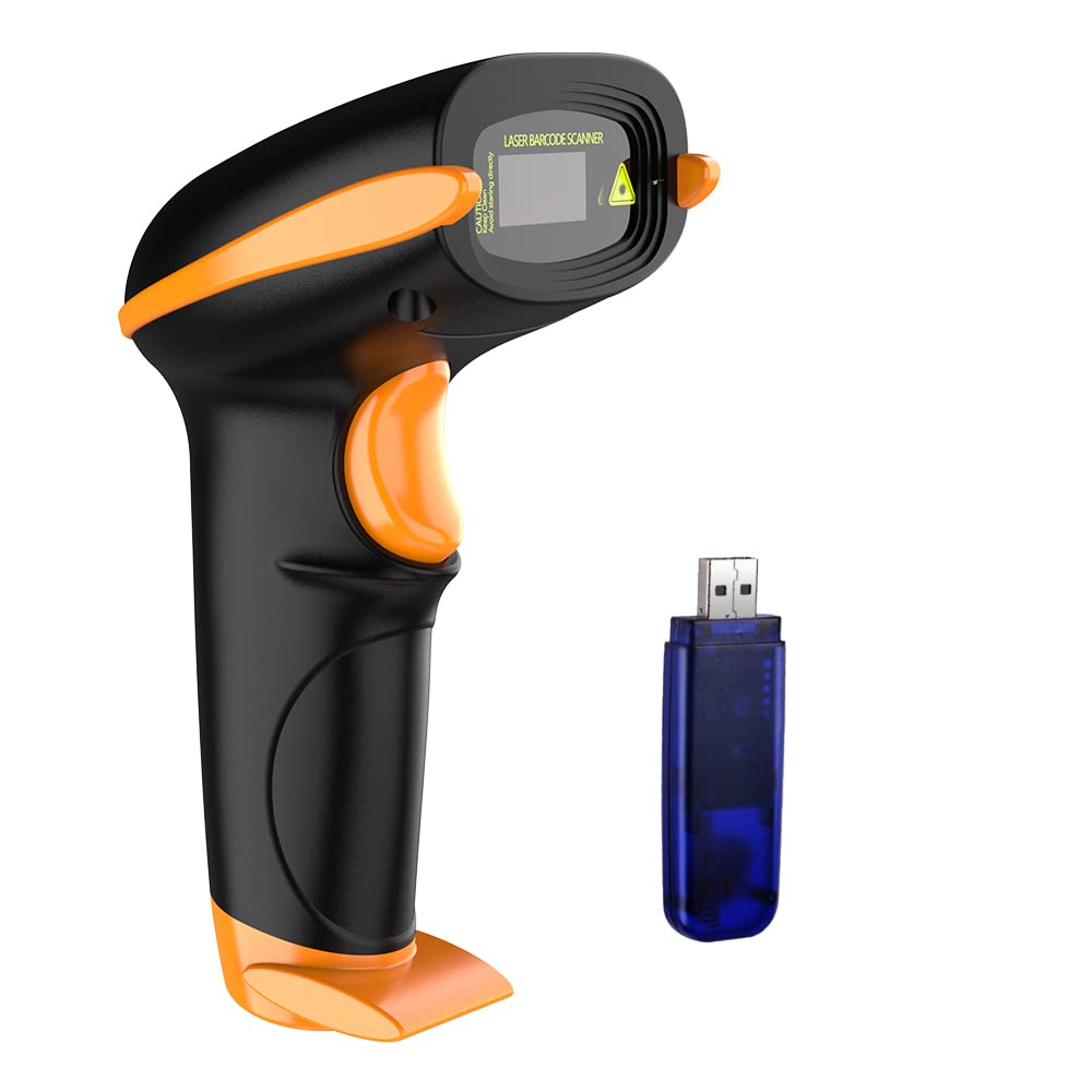 Foto 3 pulgar | Escáner De Código De Barras Inalámbrico Nadamoo Usb 1d Laser De 328 Pies, Naranja - Venta Internacional.