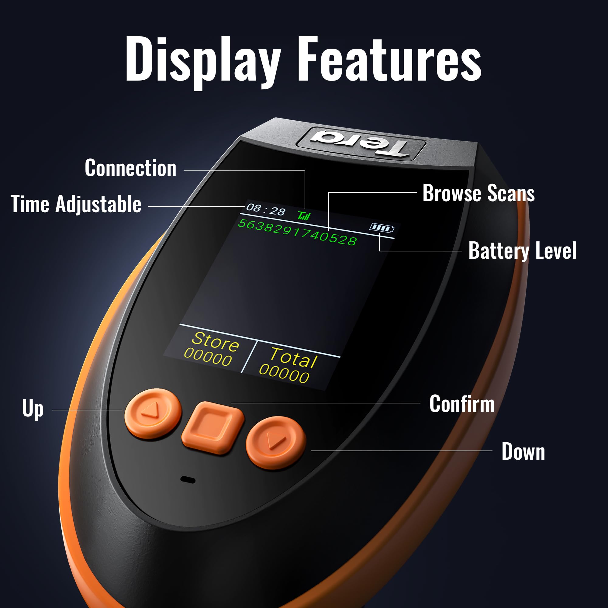 Foto 3 pulgar | Escáner De Código De Barras Tera Wireless Con Screen Pro 1d 2d Qr Hw0009 - Venta Internacional.
