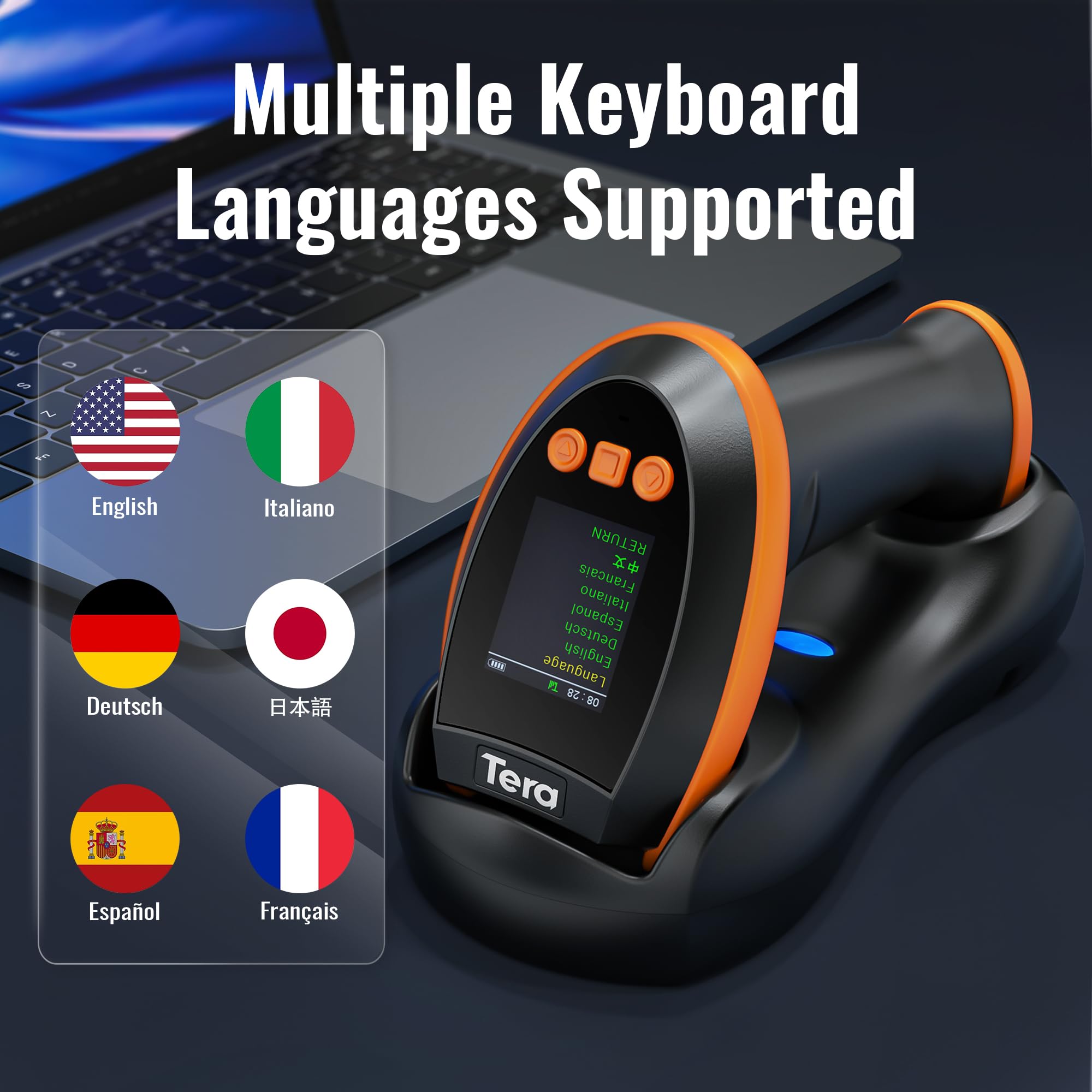 Foto 7 pulgar | Escáner De Código De Barras Tera Wireless Con Screen Pro 1d 2d Qr Hw0009 - Venta Internacional.