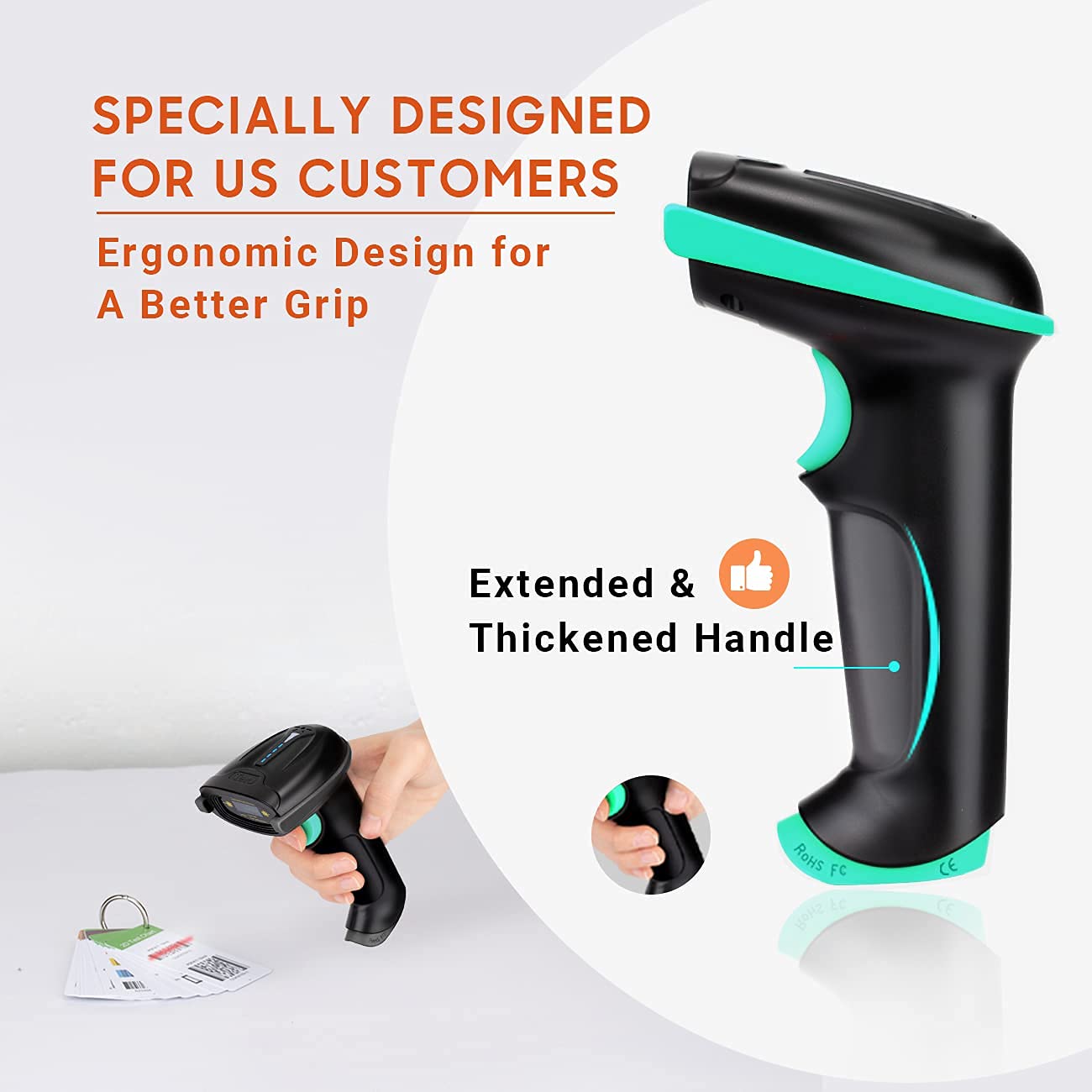 Foto 7 pulgar | Escáner De Código De Barras Tera Wireless Versátil Láser 1d 2 En 1 - Venta Internacional.