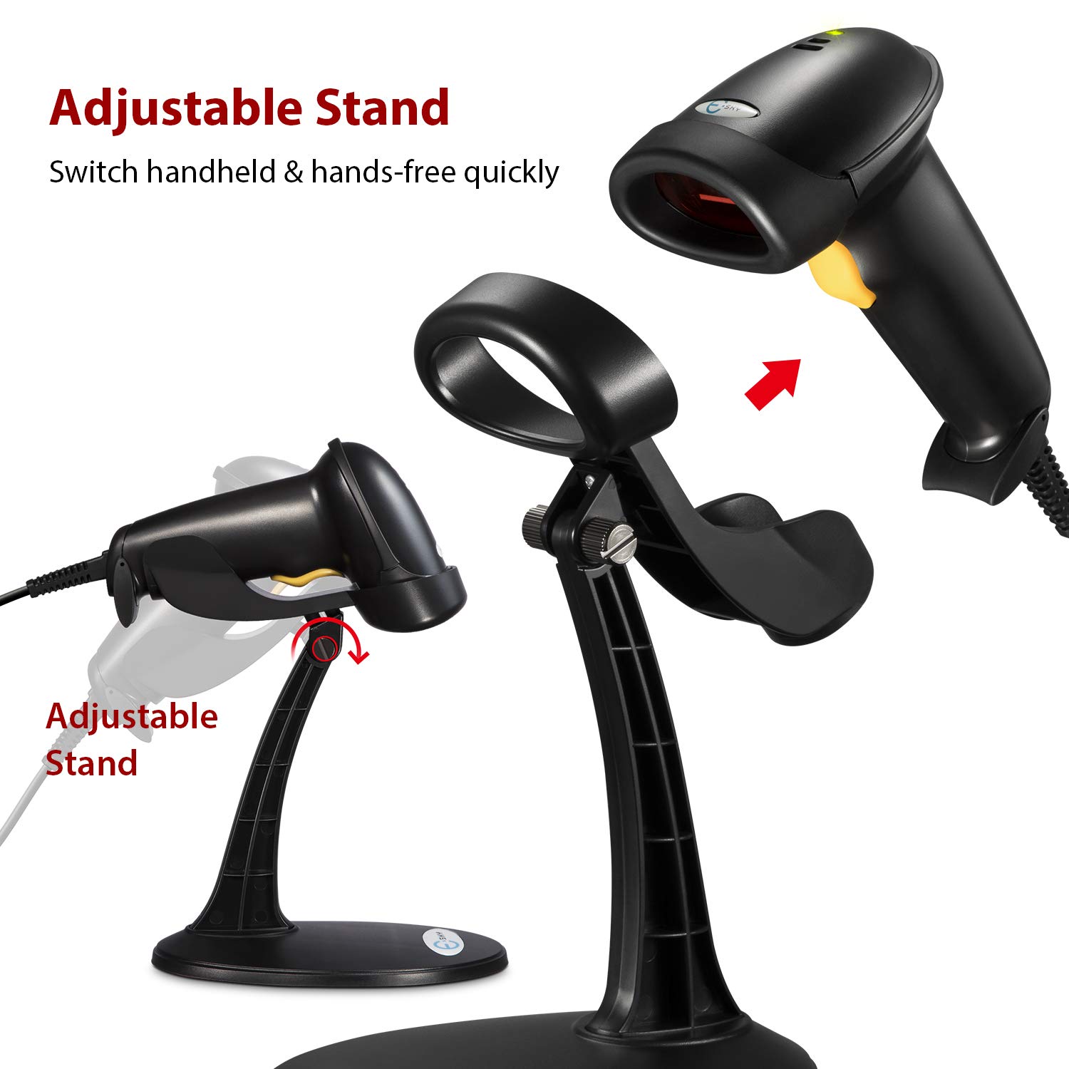 Foto 2 | Escáner De Código De Barras Esky Portátil Con Cable Y Soporte Usb Laser 1d - Venta Internacional.