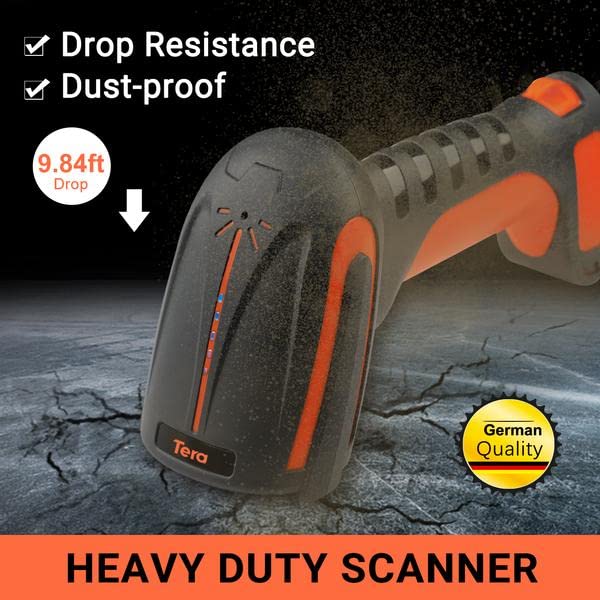 Foto 3 pulgar | Escáner De Código De Barras Inalámbrico Industrial Tera Pro 8100 Naranja - Venta Internacional.
