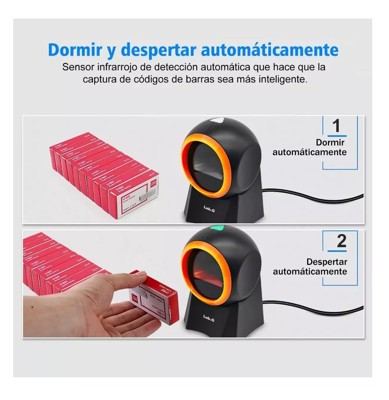 Foto 4 pulgar | Lector Código Barras Omnidireccional 1d/2d/qr Usb Scanner Negro
