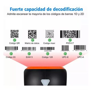 Foto 4 | Lector Código Barras Omnidireccional 1d/2d/qr Usb Scanner Negro