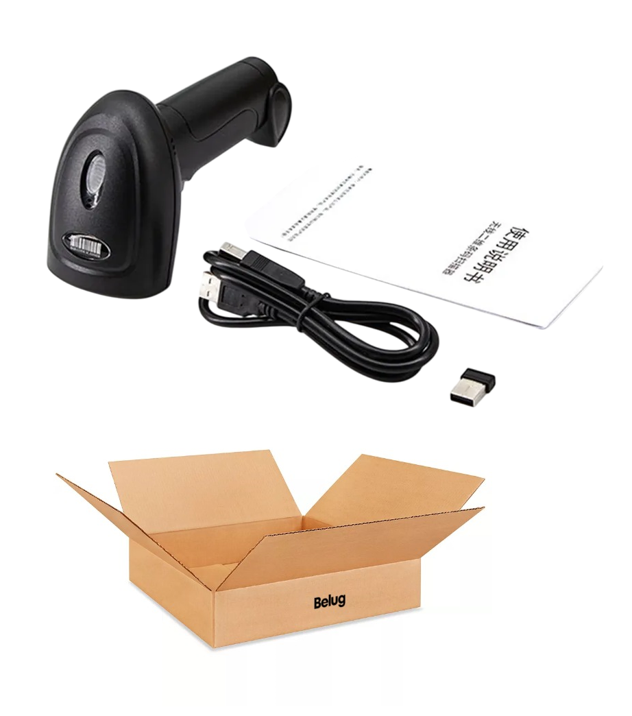 Foto 2 pulgar | Lector Codigo De Barras Inalámbrico 1d/2d Lector Qr Bluetooth Negro