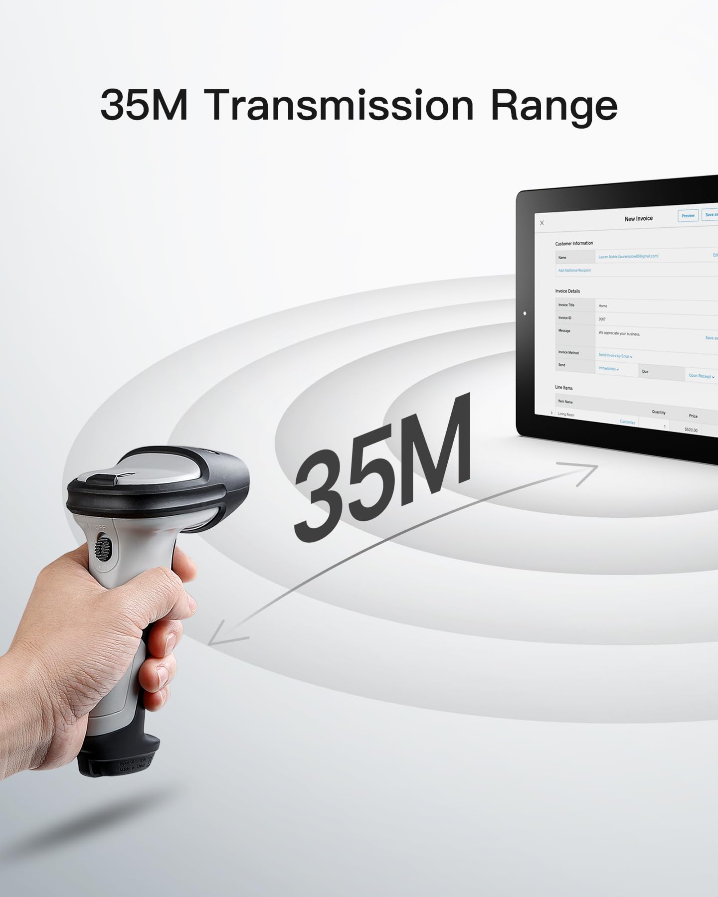 Foto 7 | Escáner De Código De Barras Bluetooth Inateck Bcst-70 180 Días De Espera - Venta Internacional.