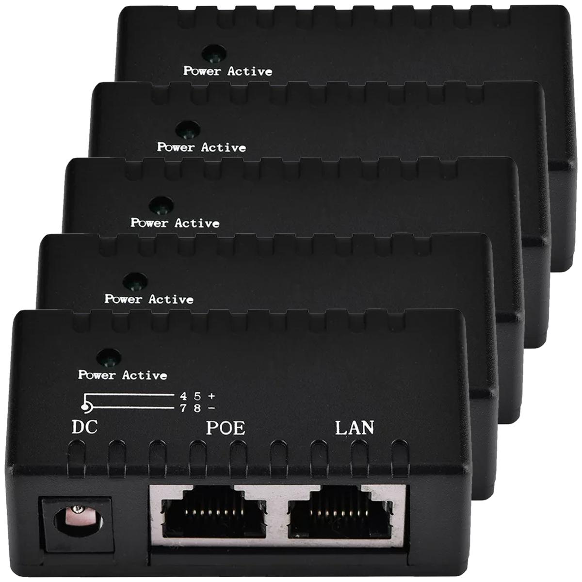 Foto 2 pulgar | Inyector Poe Teléfonos IP Hot Shot Mxpoi-005 Negro 5 Piezas