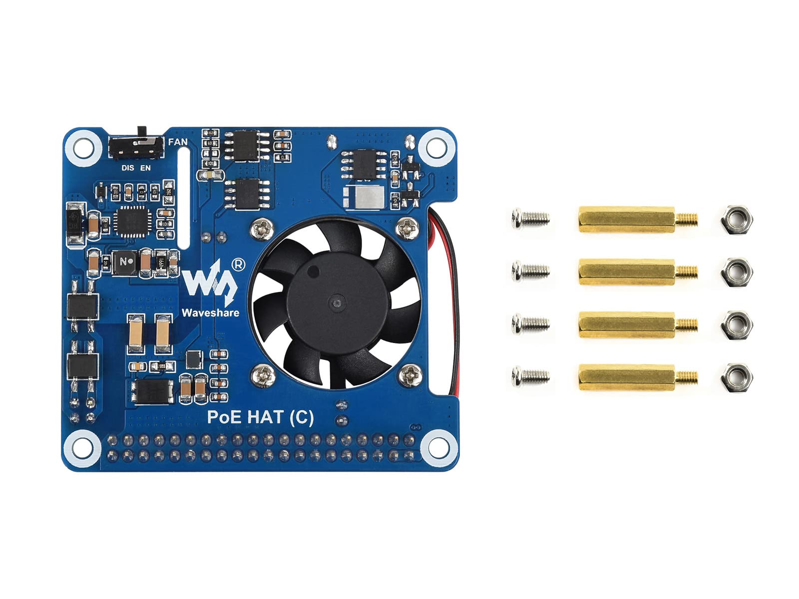 Foto 2 pulgar | Poe Hat Waveshare Tipo C Para Raspberry Pi 3b+/4b 802.3af/at - Venta Internacional.