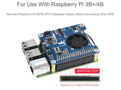 Foto 5 | Poe Hat Waveshare Tipo C Para Raspberry Pi 3b+/4b 802.3af/at - Venta Internacional.
