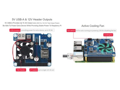 Foto 7 | Poe Hat Waveshare Tipo C Para Raspberry Pi 3b+/4b 802.3af/at - Venta Internacional.