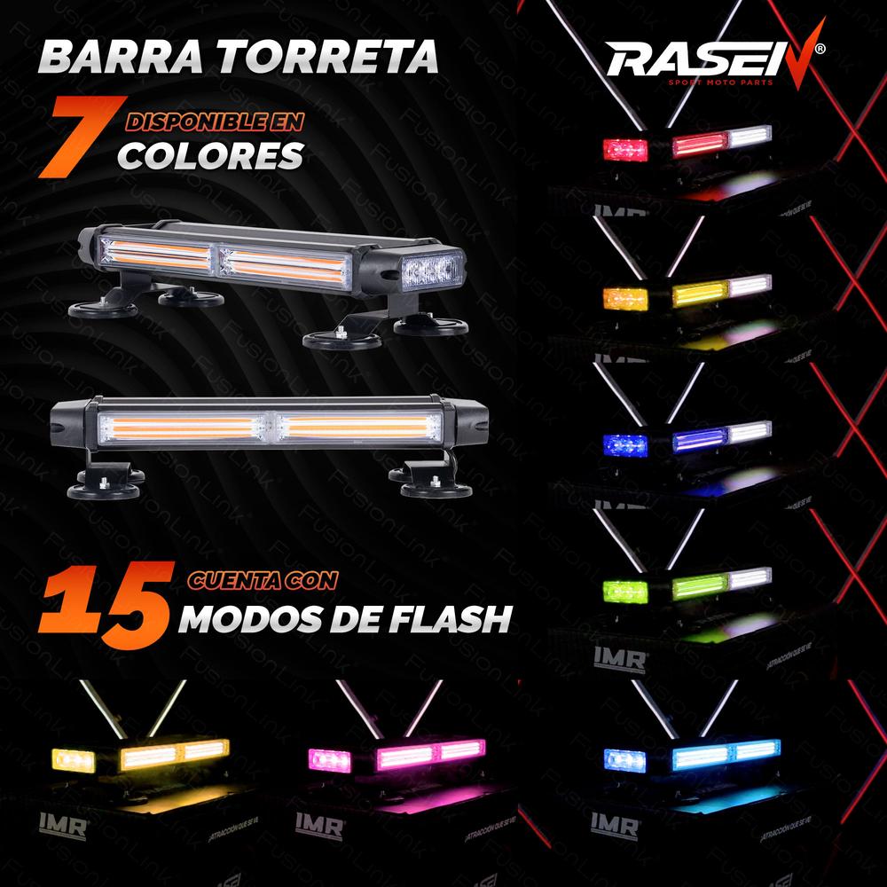 Foto 2 | Barra Torreta Estrobo Rasenleds Con Base Magnética 35cm
