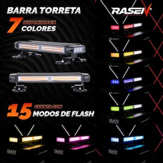 Foto 2 | Barra Torreta Estrobo Rasenleds Con Base Magnética 35cm