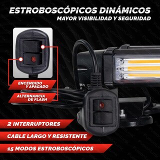 Foto 5 | Barra Torreta Estrobo Rasenleds Con Base Magnética 35cm