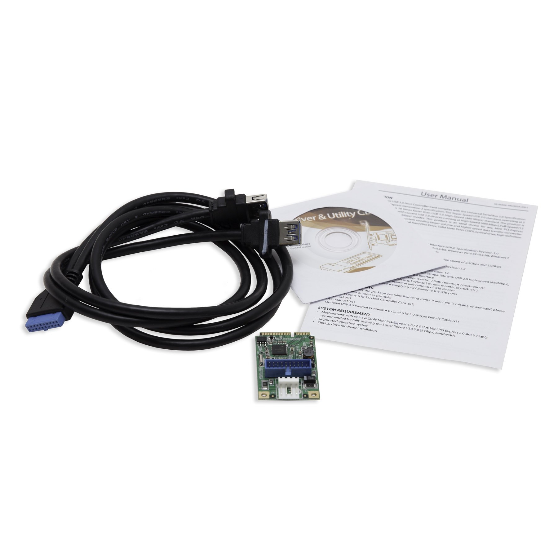 Foto 5 pulgar | Minitarjeta Pci-express Syba Sd-mpe20142 Con Cable Usb 3.0 - Venta Internacional.