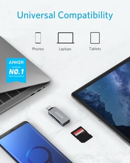 Foto 2 | Lector De Tarjetas Sd Memoria Usb C 2 En 1 Anker Para Sdxc Sdhc Sd - Venta Internacional.