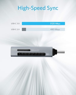 Foto 6 | Lector De Tarjetas Sd Memoria Usb C 2 En 1 Anker Para Sdxc Sdhc Sd - Venta Internacional.