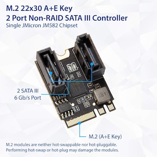 Foto 4 | Adaptador Io Crest De 2 Puertos Sata Iii De 6 Gb/s A M.2 Ngff A+e Key - Venta Internacional.
