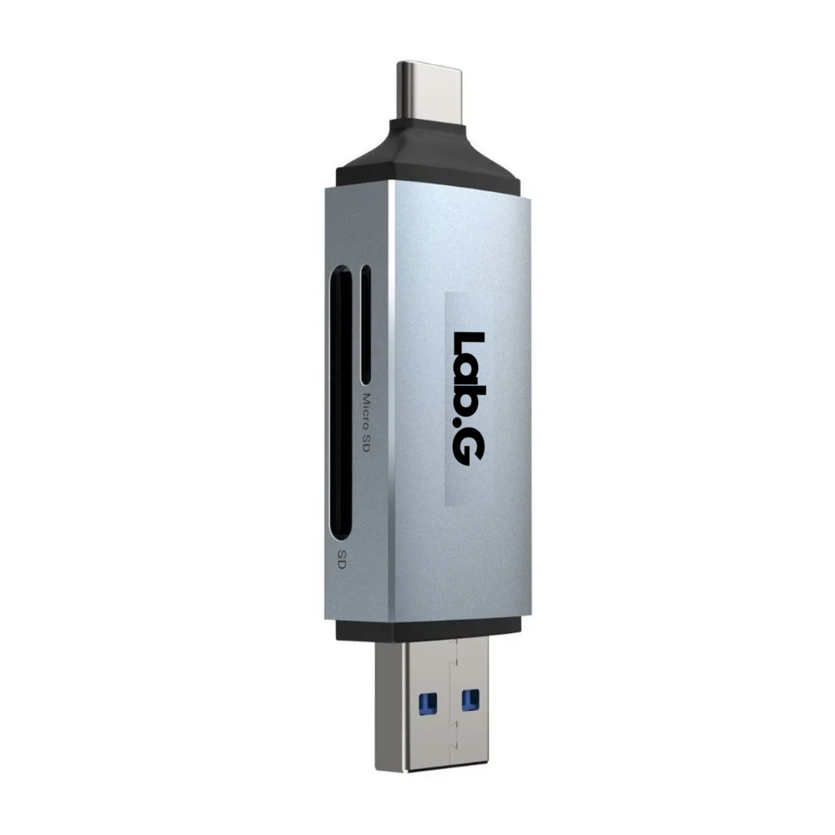 Lector De Tarjetas Sd De Atolla A Otg 5gbps Usb 3.0 Tipo C Lab.g Plata