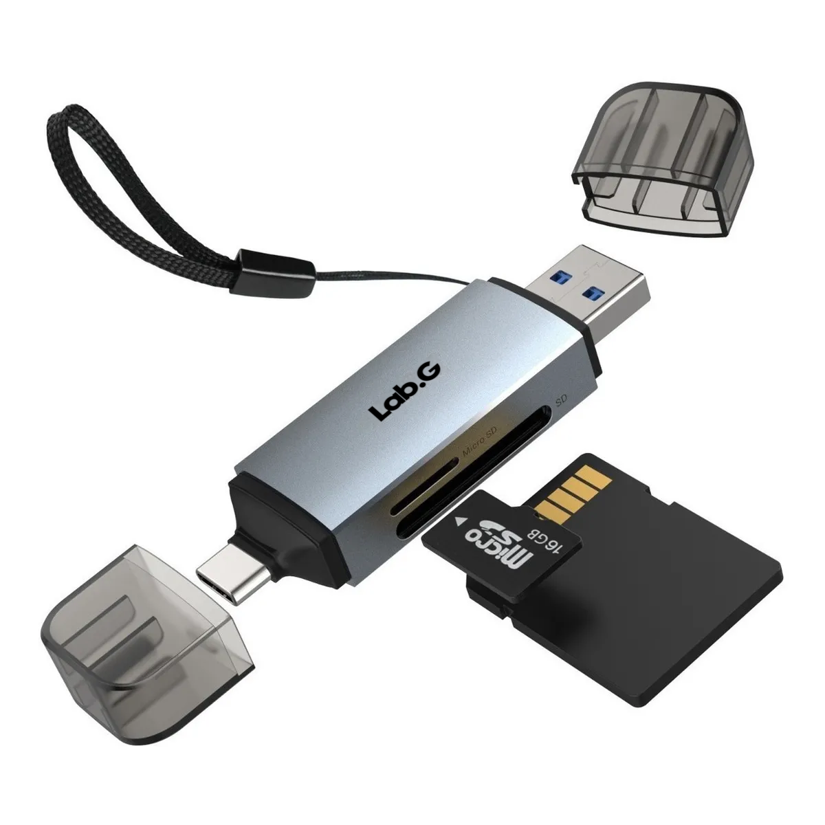 Foto 2 | Lector De Tarjetas Sd De Atolla A Otg 5gbps Usb 3.0 Tipo C Lab.g Plata