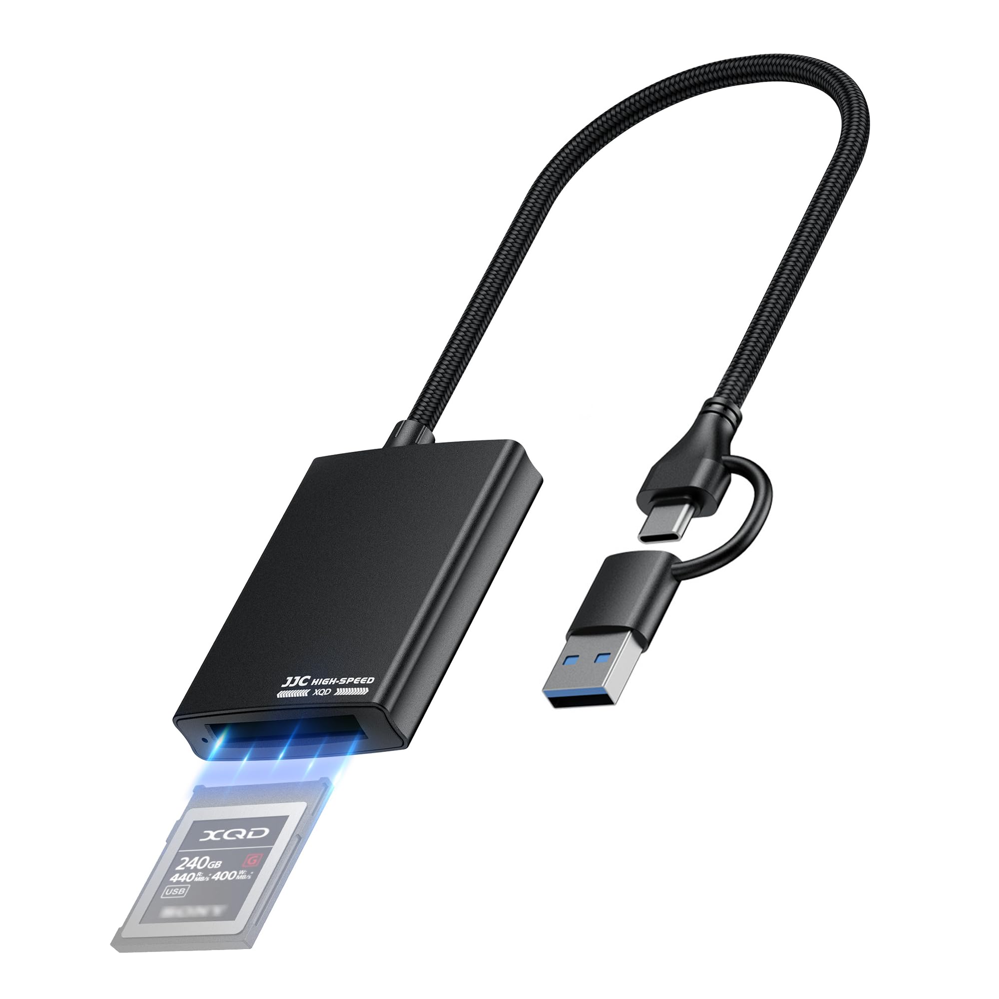 Foto 2 pulgar | Lector De Tarjetas Xqd Jjc 2 En 1 De Doble Conector Usb-c/usb-a Para Sony - Venta Internacional.