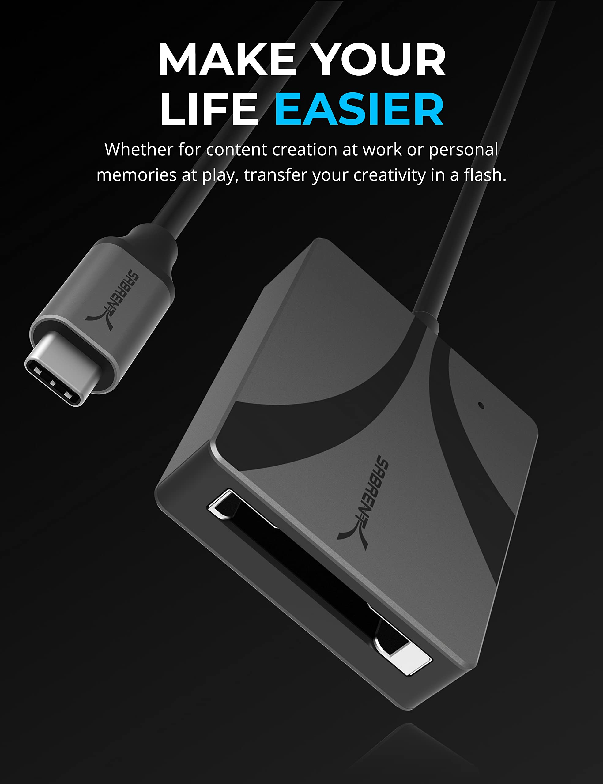 Foto 3 pulgar | Lector De Tarjetas Cfexpress Tipo B Sabrent Usb Tipo C [cr-cfxb] - Venta Internacional.