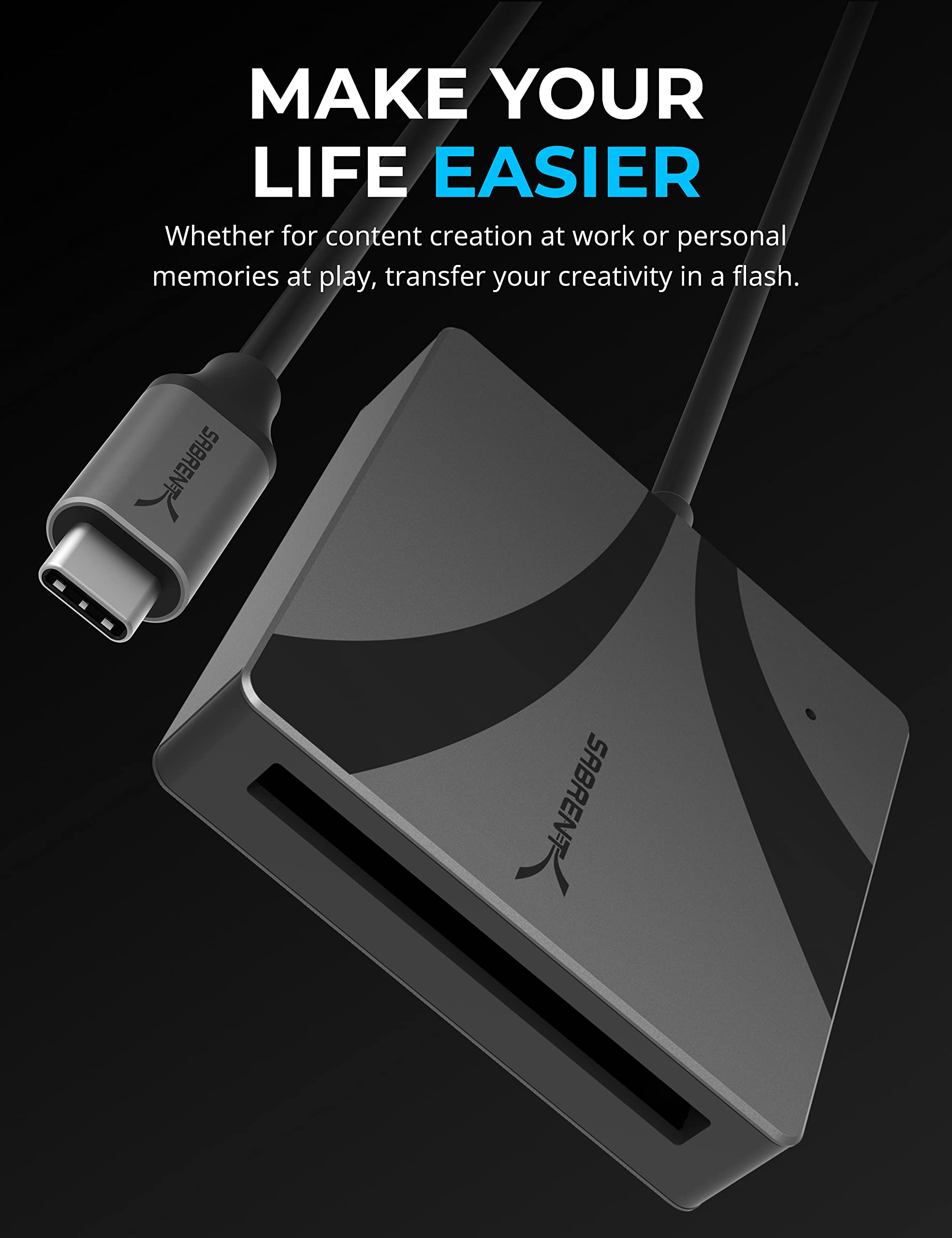 Foto 3 pulgar | Lector De Tarjetas Sabrent Usb Tipo C Cfast 2.0 [cr-cf20] - Venta Internacional.