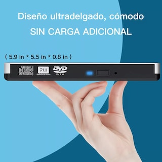 Foto 3 | Lectora Y Grabadora De Dvd/cd Externa, Usb 3.0 Win 10 Eo Safe Imports Esi-11622 Blanco