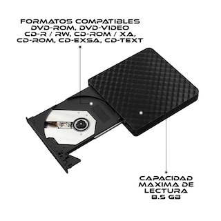 Foto 2 | Grabador Quemador Externo De Cd Dvd Usb Tipo C 3.0 Slim