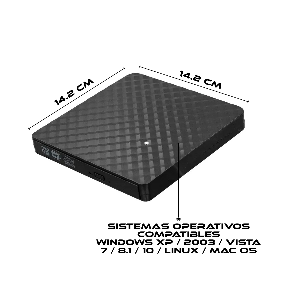 Foto 4 pulgar | Grabador Quemador Externo De Cd Dvd Usb Tipo C 3.0 Slim