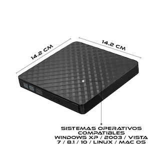 Foto 3 | Grabador Quemador Externo De Cd Dvd Usb Tipo C 3.0 Slim