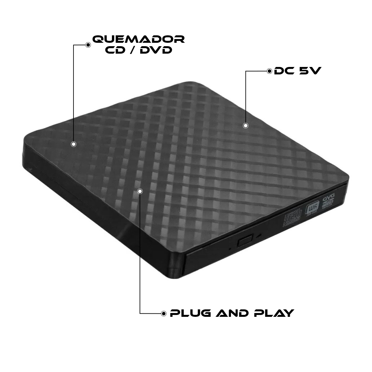 Foto 6 pulgar | Grabador Quemador Externo De Cd Dvd Usb Tipo C 3.0 Slim