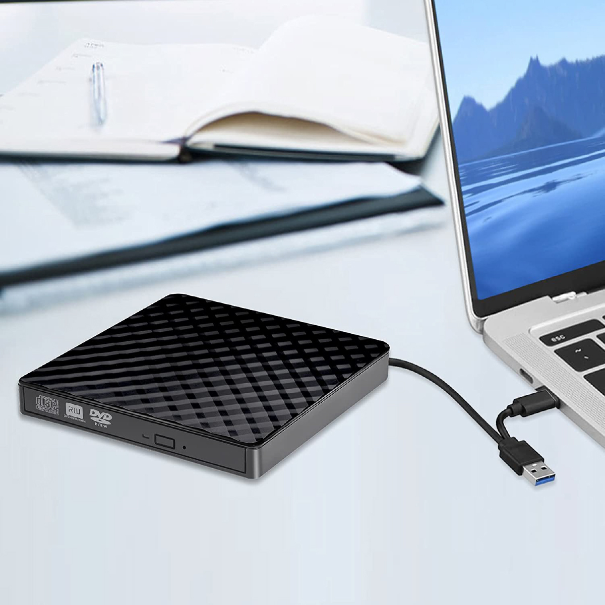 Foto 6 | Grabador Quemador Externo De Cd Dvd Usb Tipo C 3.0 Slim