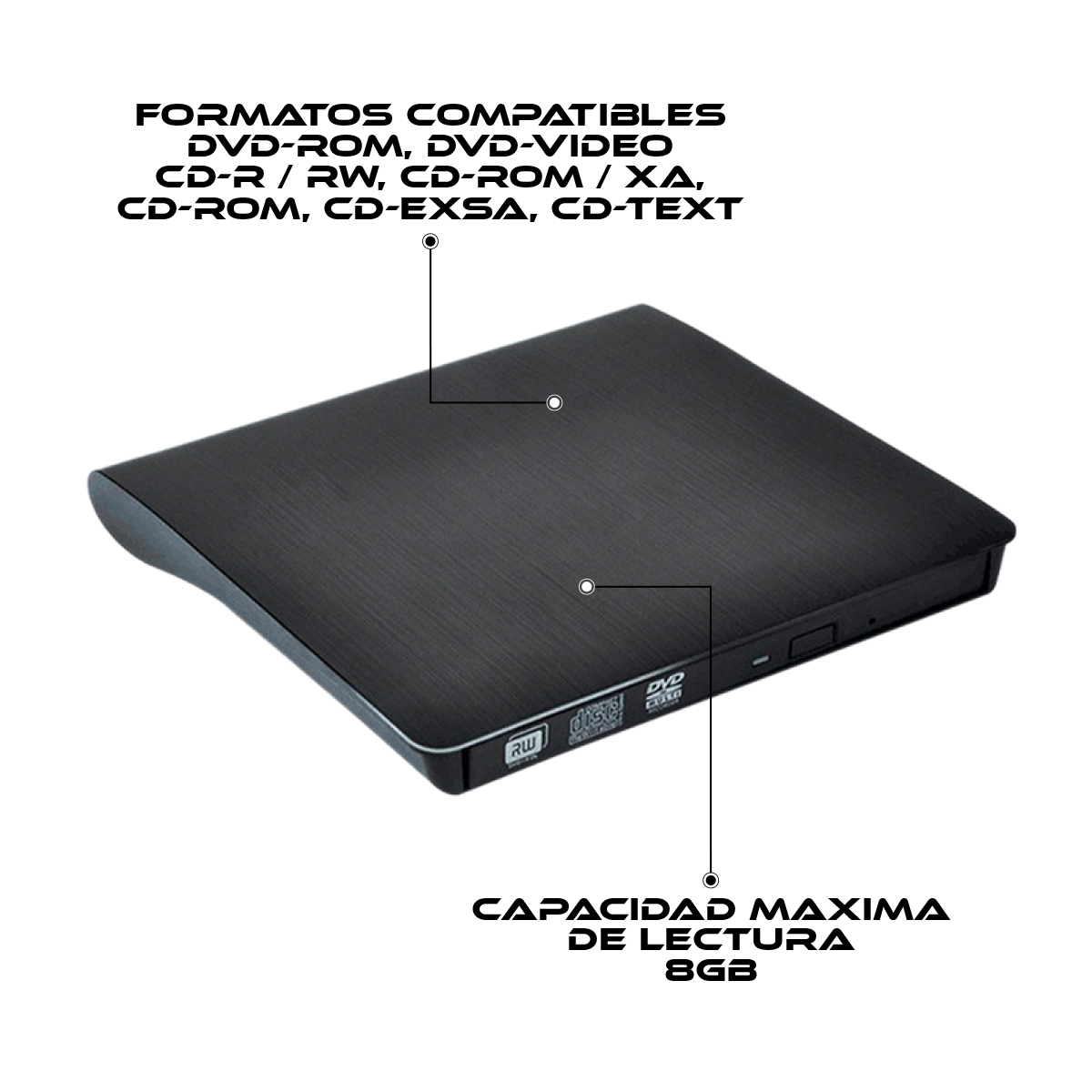 Foto 4 pulgar | Grabador Quemador Externo De Cd Dvd Usb Tipo C 3.0