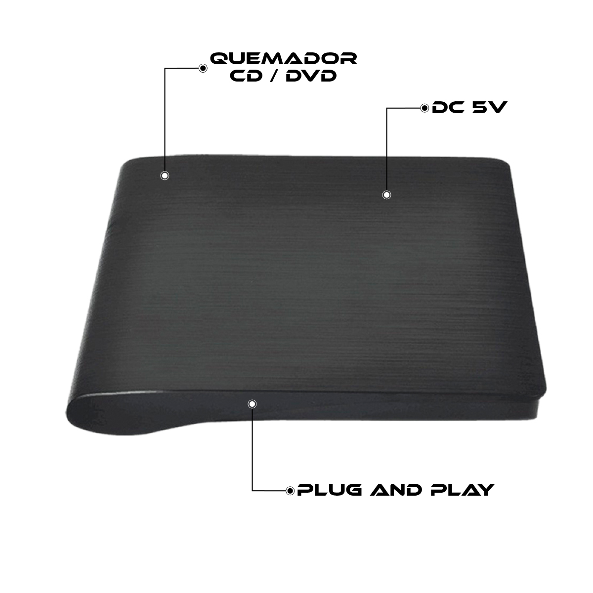 Foto 5 pulgar | Grabador Quemador Externo De Cd Dvd Usb Tipo C 3.0