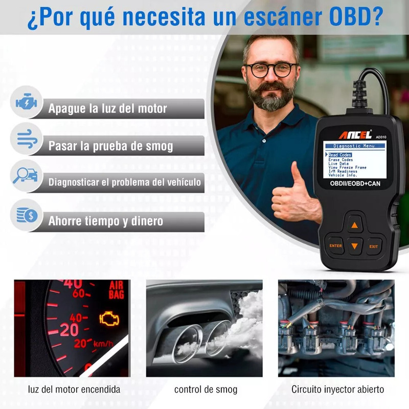 Foto 3 pulgar | Escáner Automotriz Ancel Ad310 2024 Para Automóviles Universales - Venta Internacional.