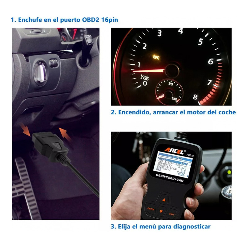Foto 8 pulgar | Escáner Automotriz Ancel Ad310 2024 Para Automóviles Universales - Venta Internacional.