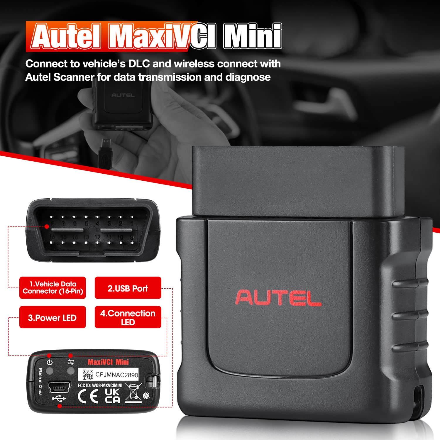 Foto 7 pulgar | Interfaz de Diagnóstico Autel Maxisys Maxivci Vci Mini 2024 - Venta Internacional