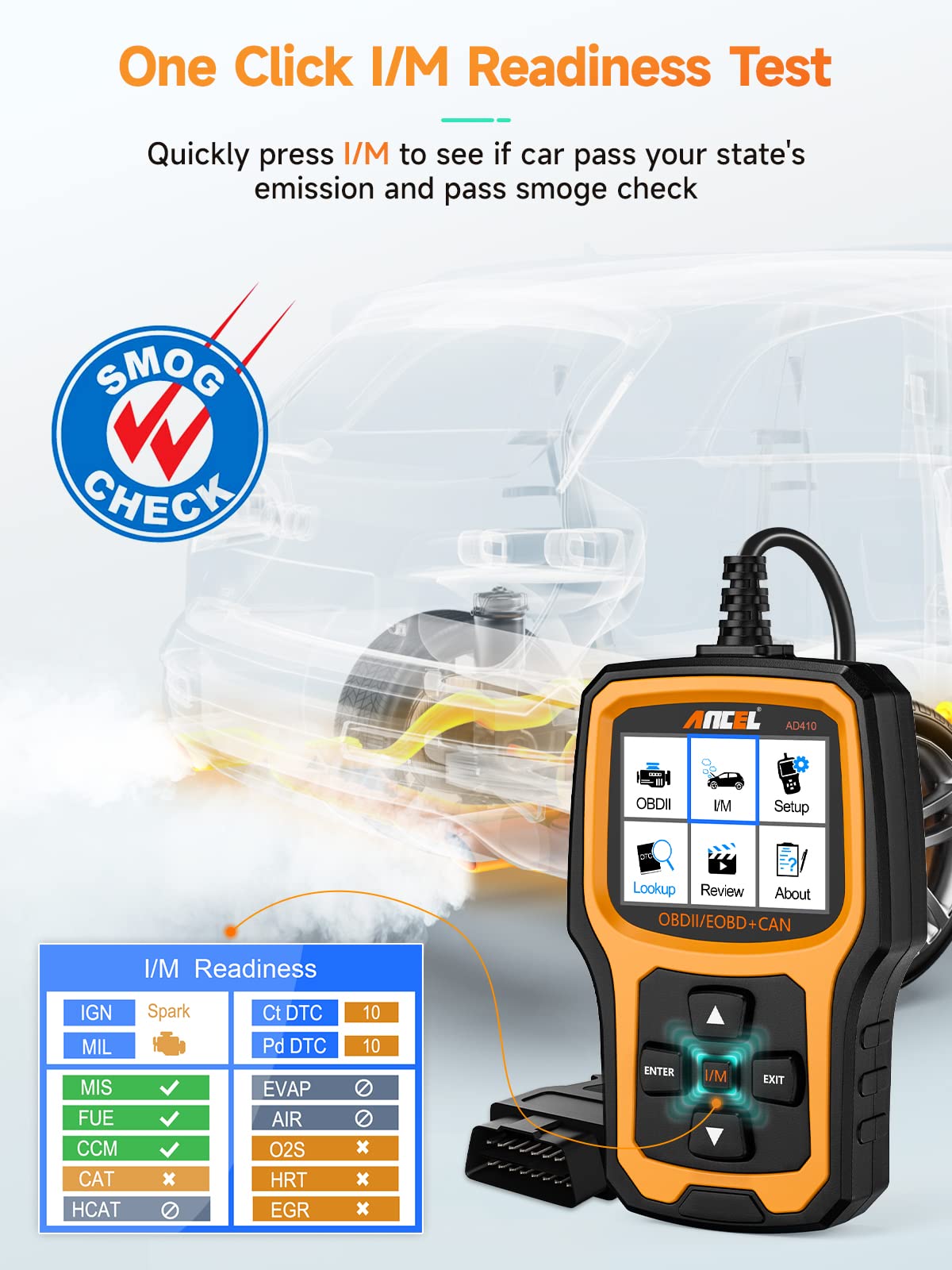 Foto 5 pulgar | Escáner Obd2 Ancel Ad410, Lector De Códigos De Vehículos Mejorado - Venta Internacional.
