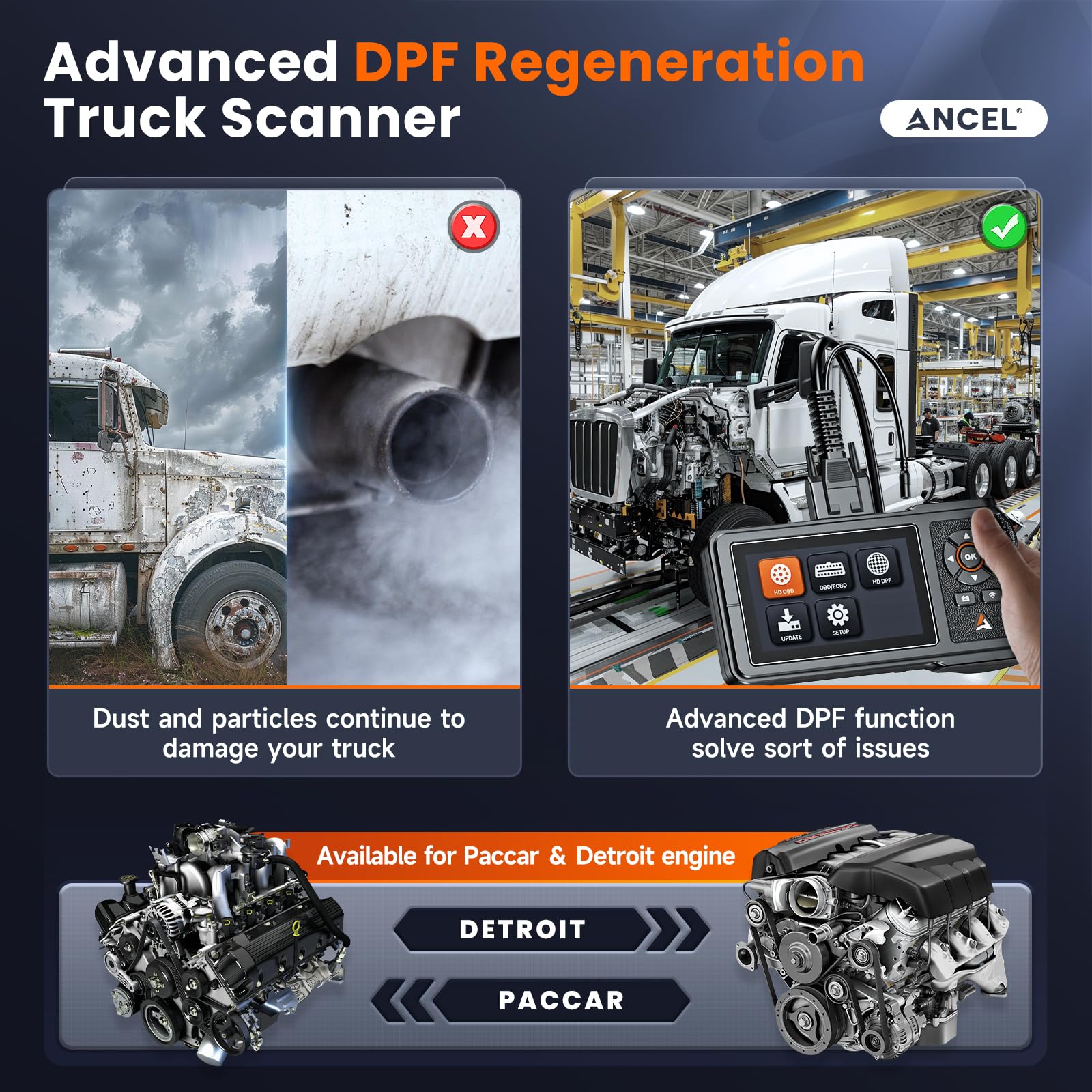 Foto 3 pulgar | Herramienta De Escaneo De Diagnóstico Ancel Hd431 Heavy Duty Truck 2024 - Venta Internacional.