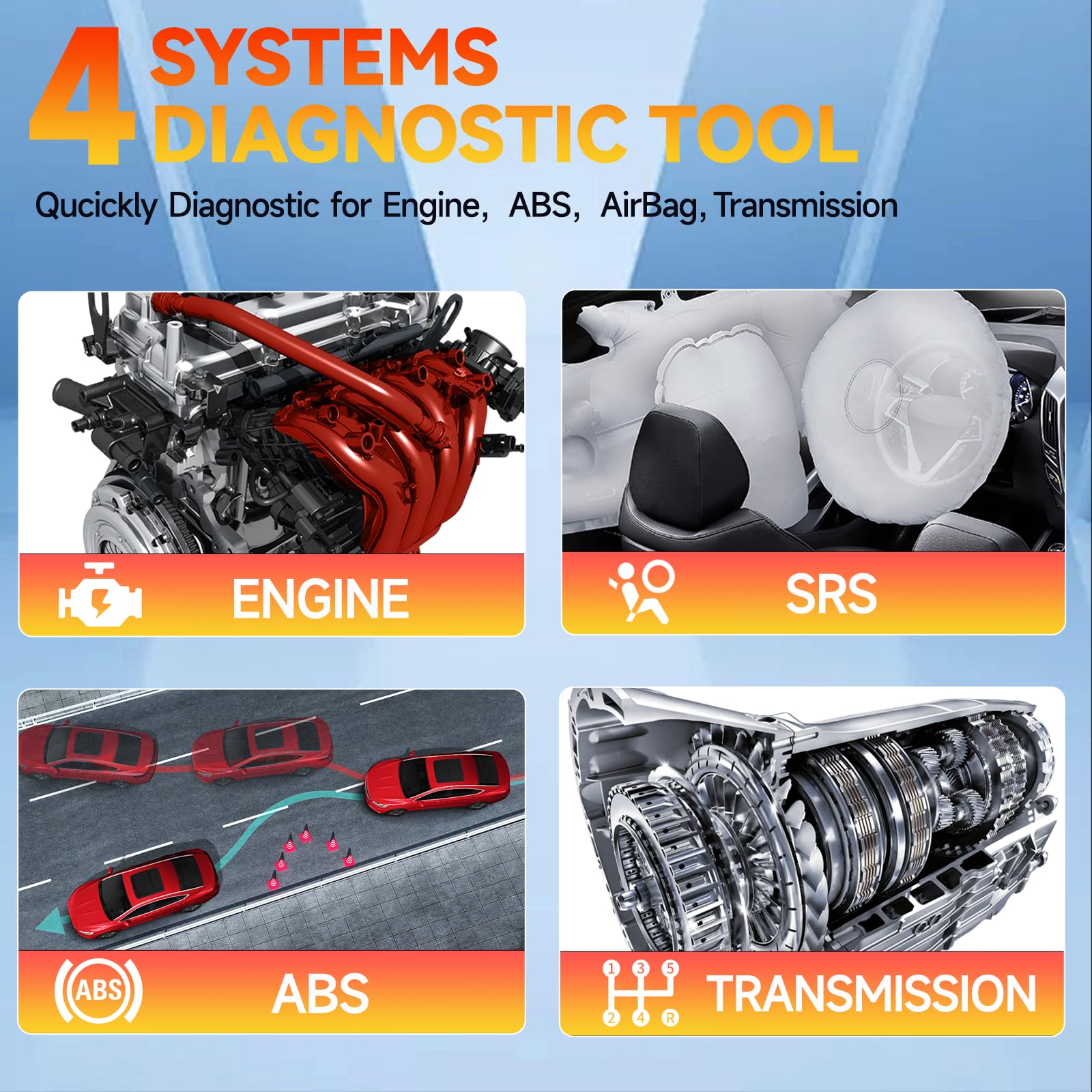 Foto 4 pulgar | Escáner Obd2 Foxwell Nt614 Elite Con 5 Restablecimientos Abs/srs/motor/transmisión - Venta Internacional.