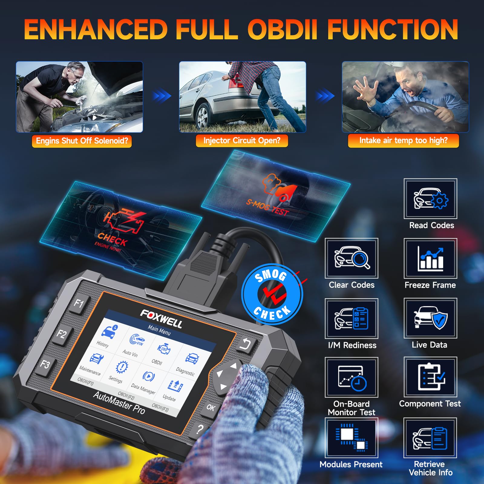 Foto 6 pulgar | Escáner Obd2 Foxwell Nt614 Elite Con 5 Restablecimientos Abs/srs/motor/transmisión - Venta Internacional.