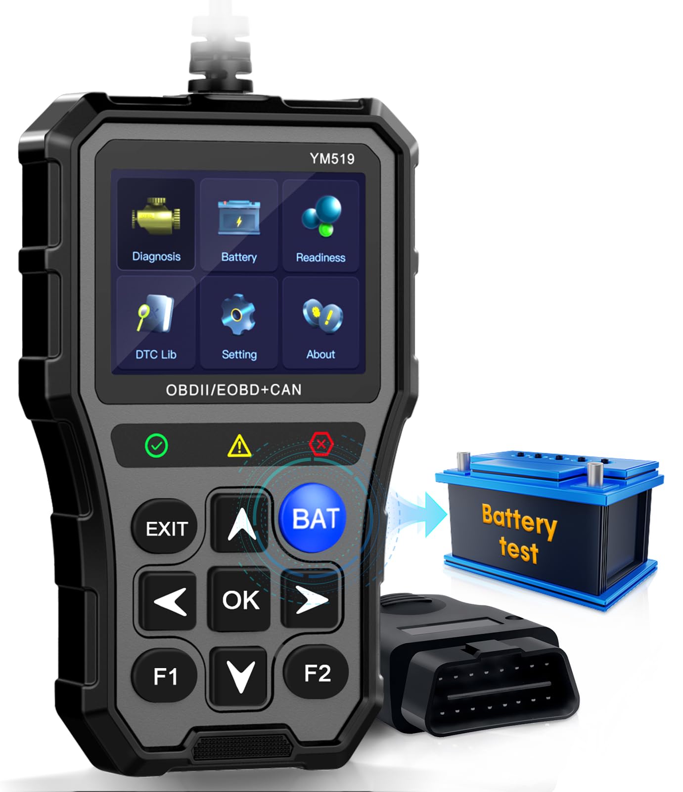 Foto 2 pulgar | Probador De Batería De Escáner Obd2 Amtifo Ym519 Para Automóvil - Venta Internacional.