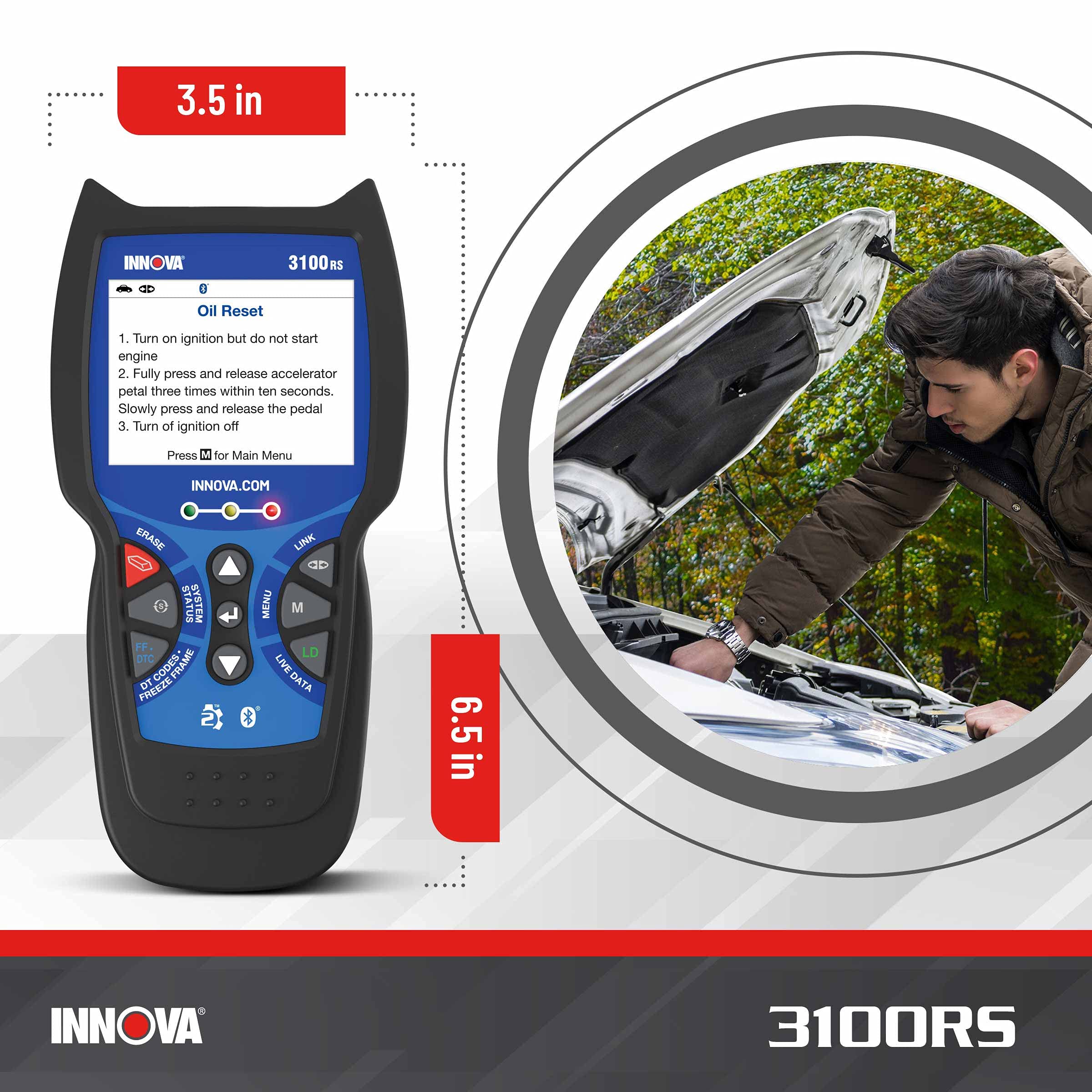 Foto 6 pulgar | Escáner Obd2 Innova 3100rs Abs Srs Airbag, Herramienta De Escaneo Para Iphone/android - Venta Internacional.