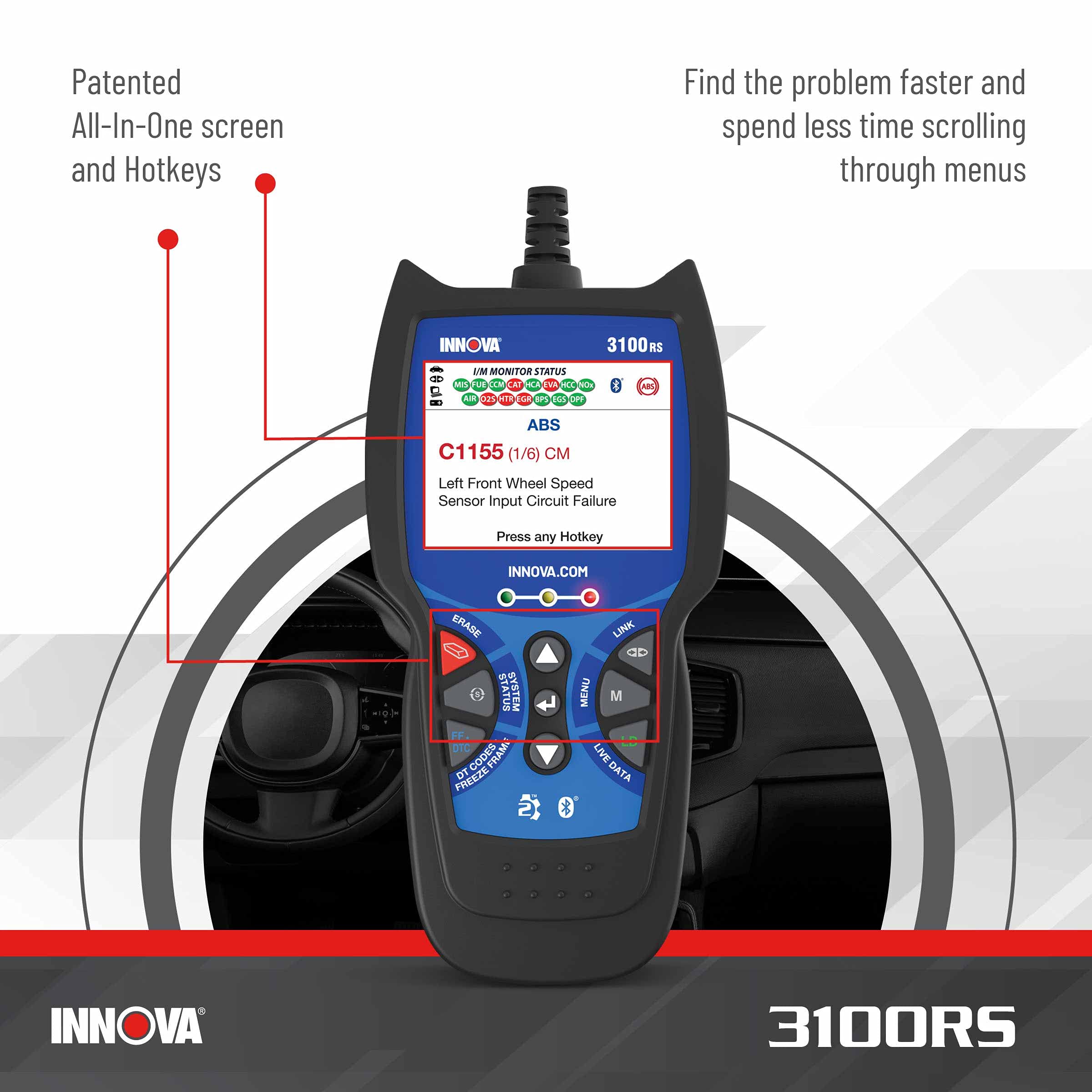 Foto 7 pulgar | Escáner Obd2 Innova 3100rs Abs Srs Airbag, Herramienta De Escaneo Para Iphone/android - Venta Internacional.