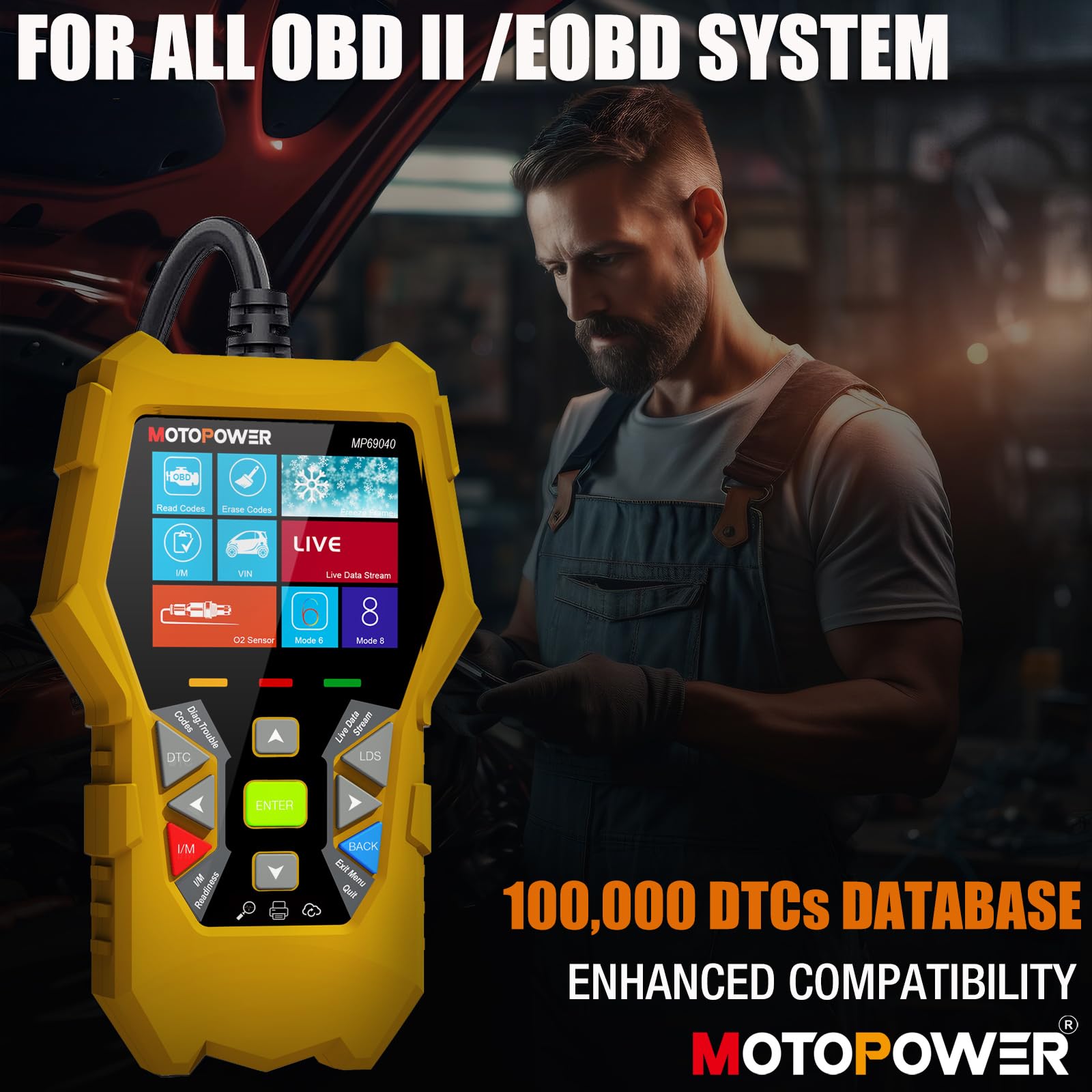 Foto 2 | Escáner Obd2 Para Automóvil Motopower Mp69040, Lector De Códigos De Motor De Verificación - Venta Internacional.