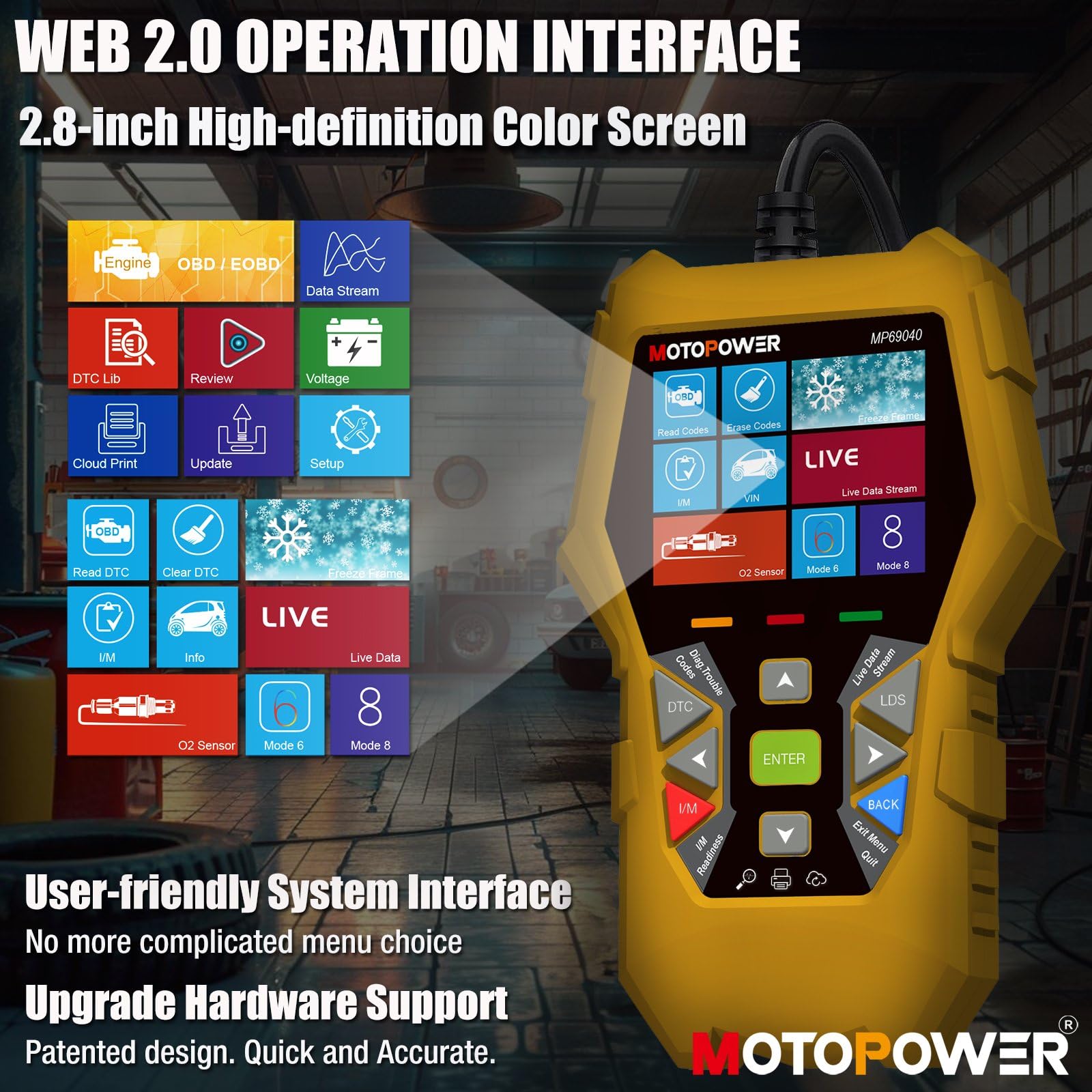 Foto 3 | Escáner Obd2 Para Automóvil Motopower Mp69040, Lector De Códigos De Motor De Verificación - Venta Internacional.