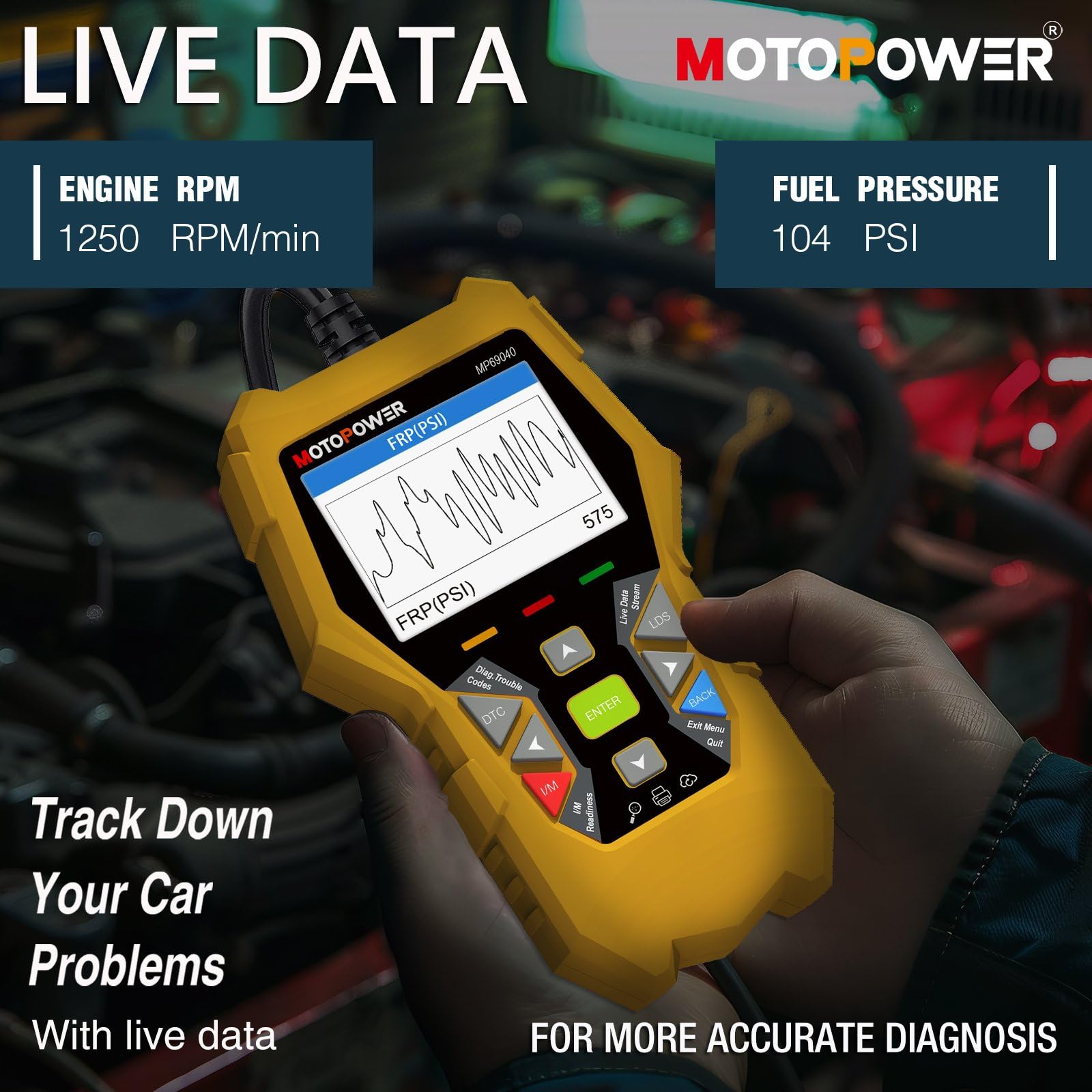 Foto 6 | Escáner Obd2 Para Automóvil Motopower Mp69040, Lector De Códigos De Motor De Verificación - Venta Internacional.