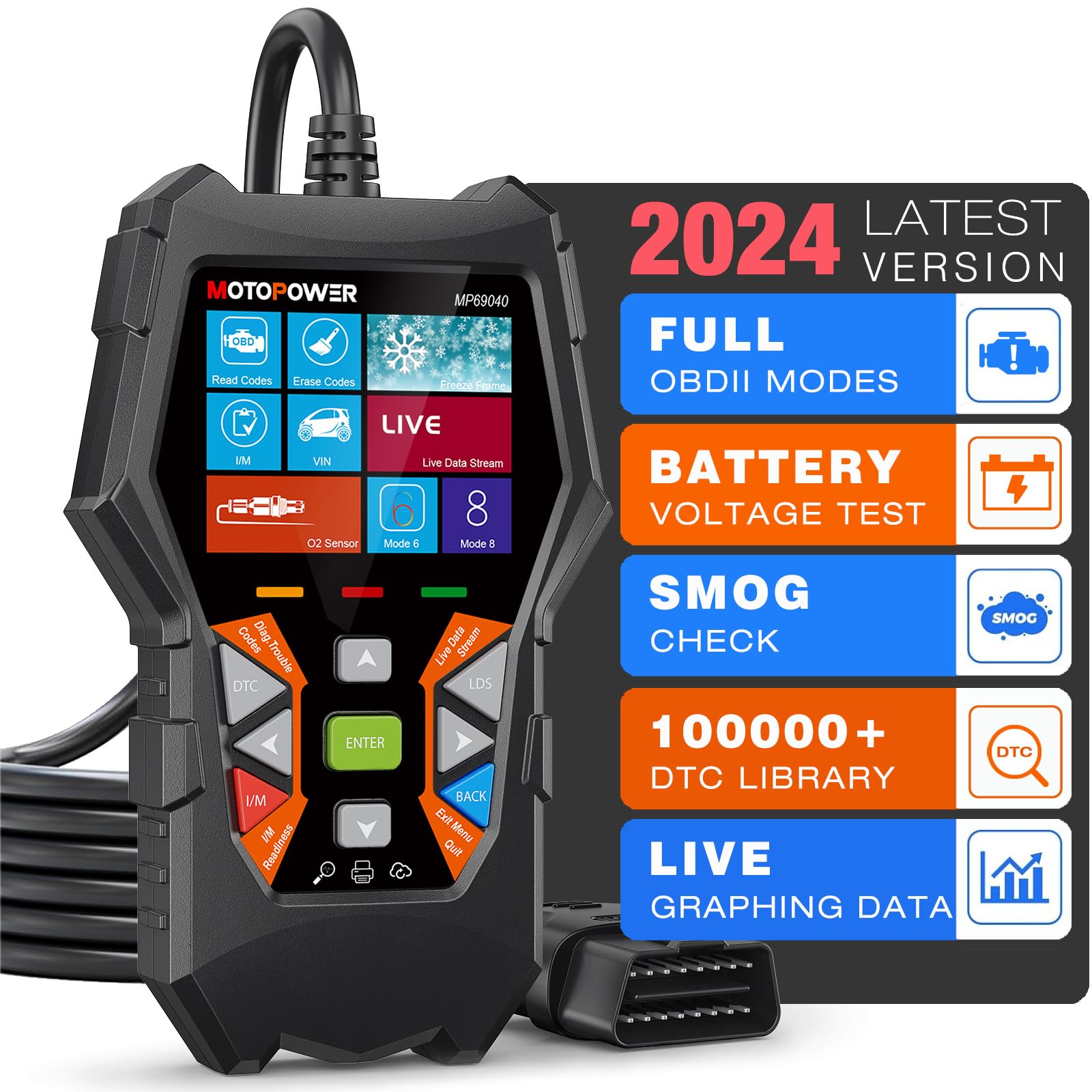 Escáner Obd2 De Automóvil Motopower Mp69040, Lector De Códigos De Falla Del Motor - Venta Internacional.