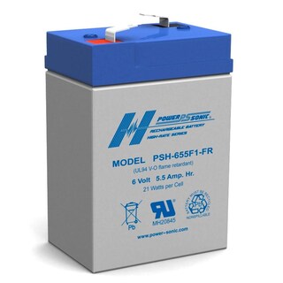 Foto 1 | Batería Power Sonic Agm Psh-655 F1 Fr 6v 5.5ah de Respaldo